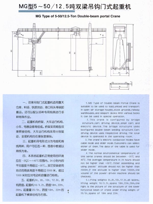 MG型門式起重機